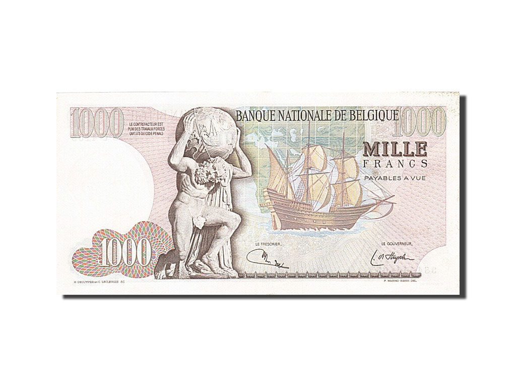 Banknote, Belgium, 1000 Francs, 1961-1971, 1975-05-22, KM:136b, UNC(64)