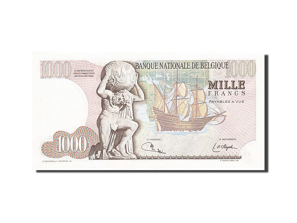 Banknote, Belgium, 1000 Francs, 1961-1971, 1975-05-22, KM:136b, UNC(63)