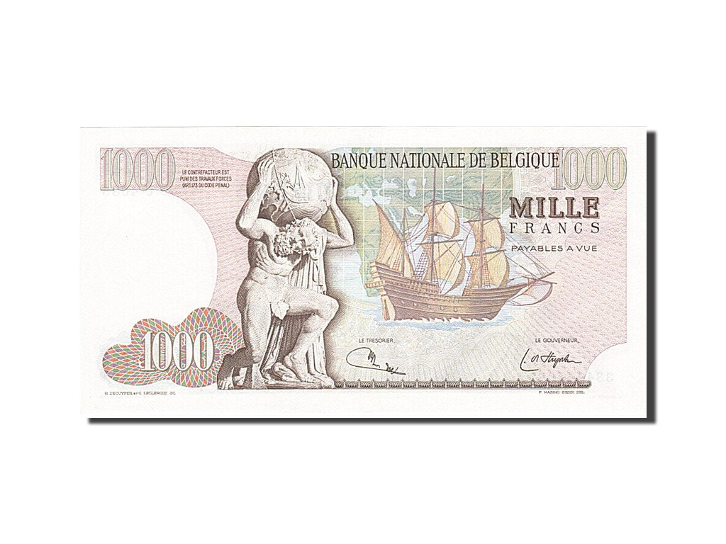 Banknote, Belgium, 1000 Francs, 1961-1971, 1975-05-22, KM:136b, UNC(64)