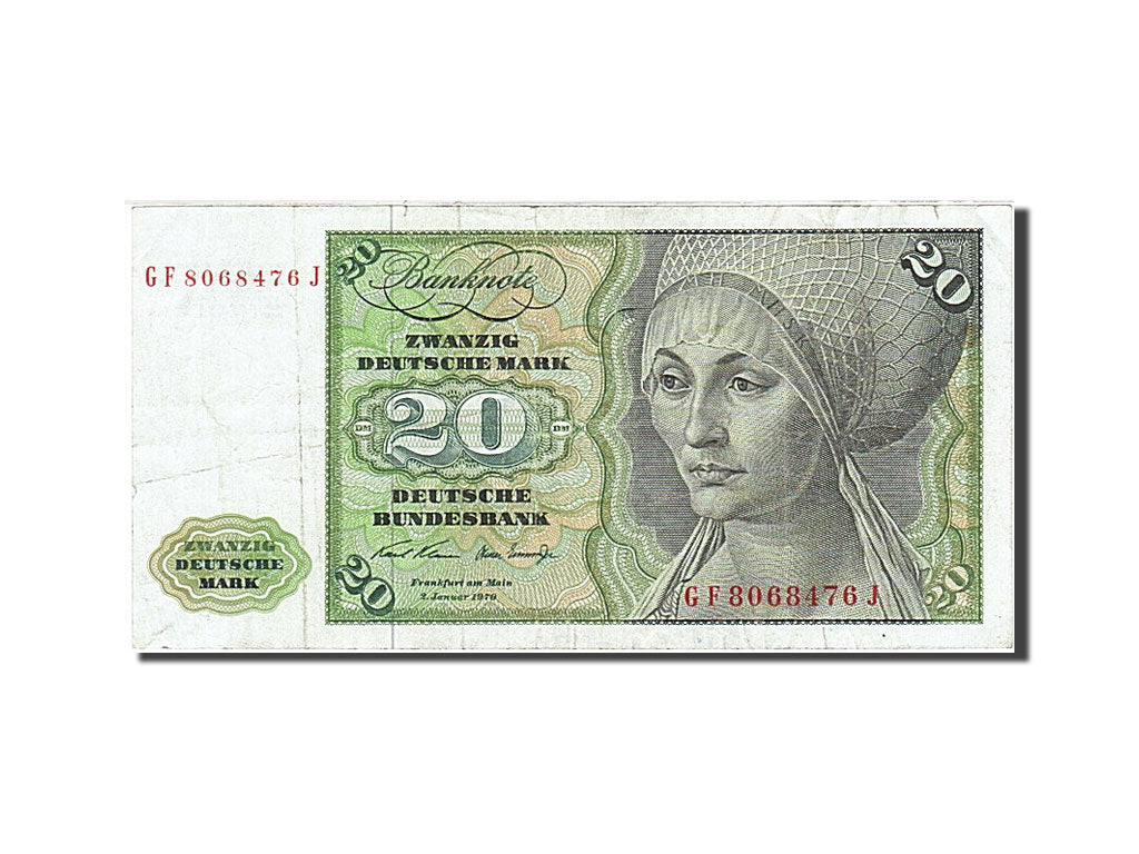 Banknote, GERMANY - FEDERAL REPUBLIC, 20 Deutsche Mark, 1970-1980, 1970-01-02