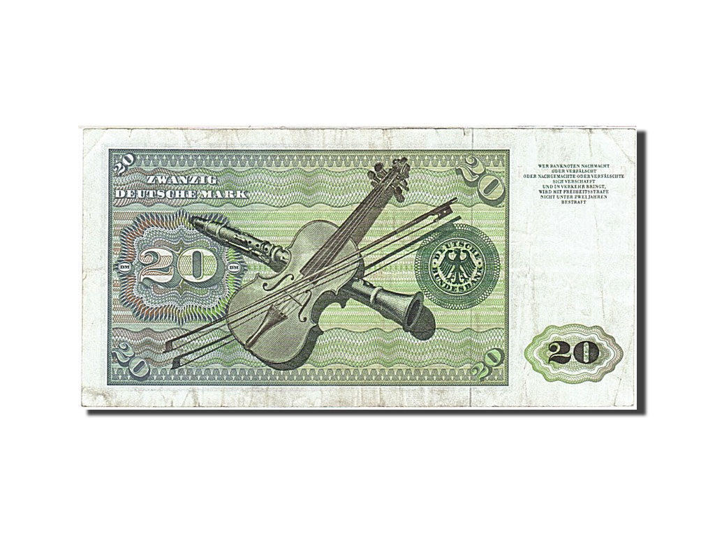 Banknote, GERMANY - FEDERAL REPUBLIC, 20 Deutsche Mark, 1970-1980, 1970-01-02