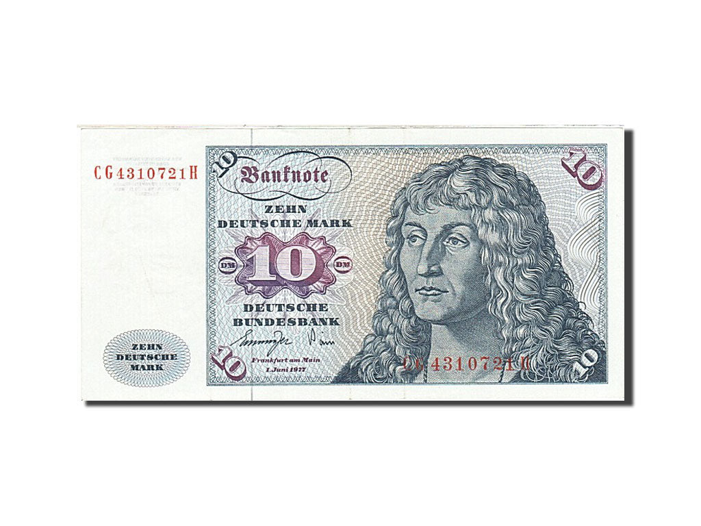 Billete, 10 Deutsche Mark, 1970-1980, ALEMANIA - REPÚBLICA FEDERAL, KM:31b