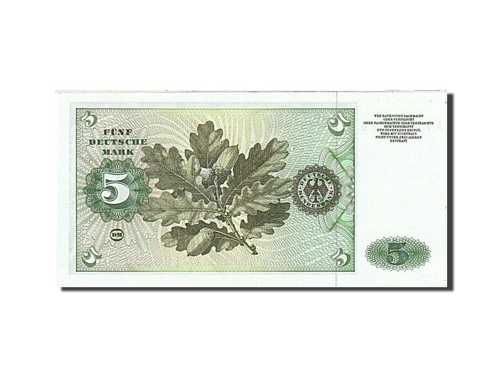 Banknote, GERMANY - FEDERAL REPUBLIC, 5 Deutsche Mark, 1960, 1960-01-02, KM:18a