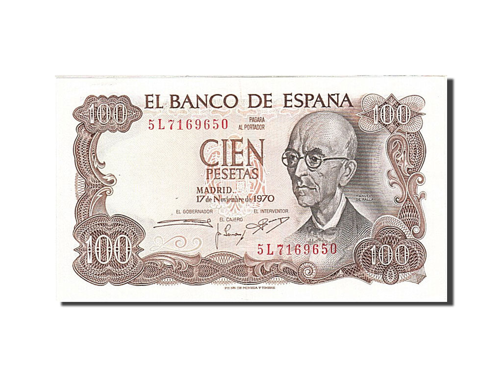 Banconote, Spagna, 100 Pesetas, 1970-1971, KM:152a, 1970-11-17, BB+
