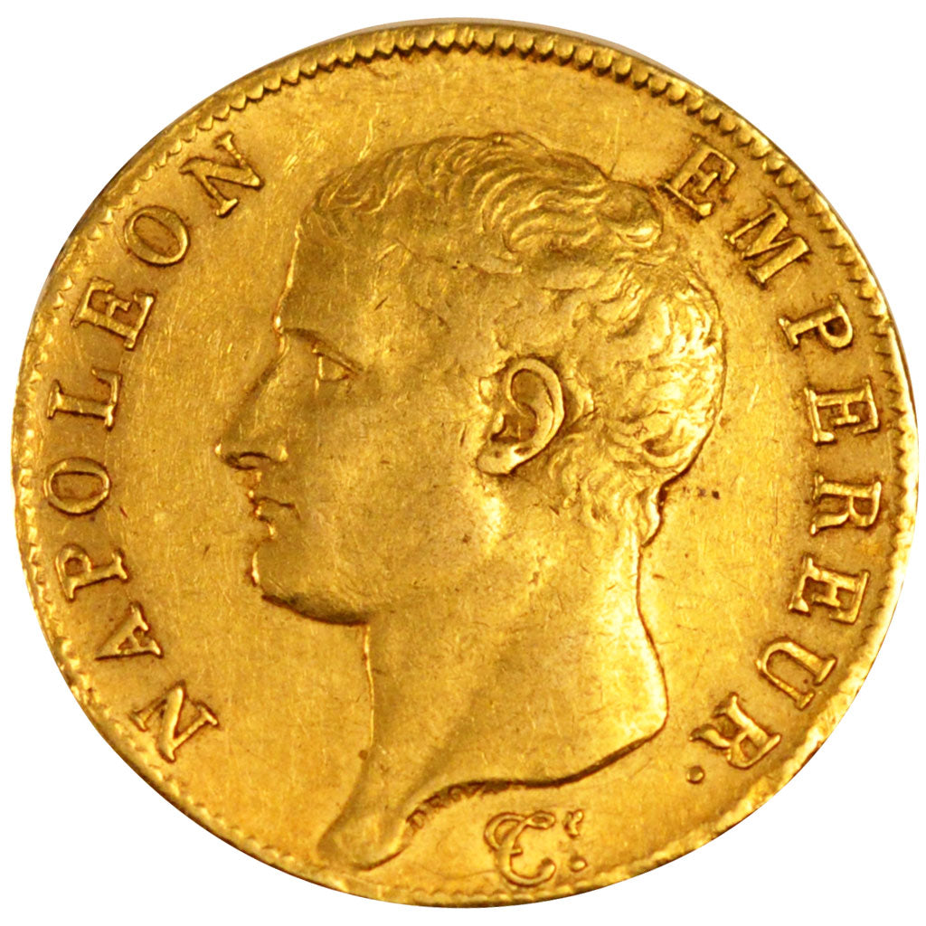 FRANCE, 40 Francs, 1804, Paris, AU(50-53), Gold, Gadoury #1081, 12.85