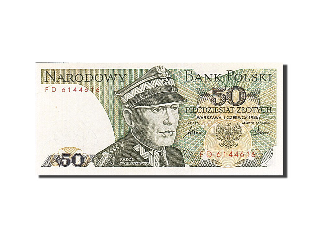 Banknote, Poland, 50 Zlotych, 1974-1976, 1986-06-01, KM:142c, UNC(65-70)