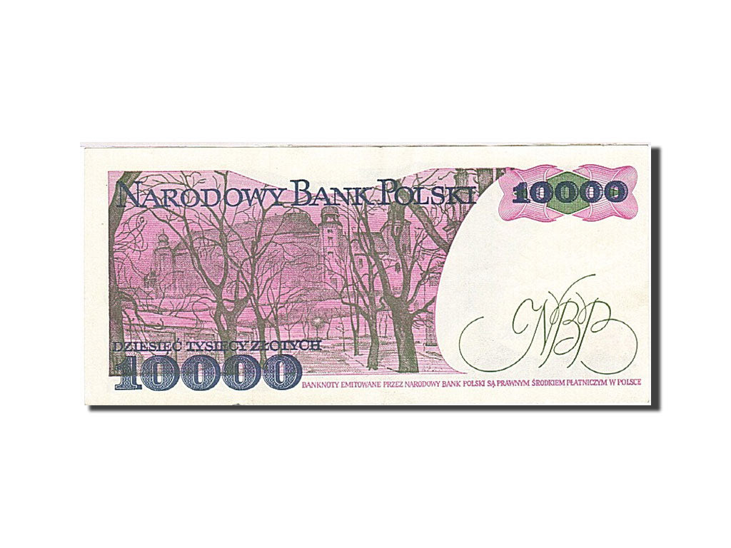 Poland, 10,000 Zlotych, 1987-1990, KM:151b, 1988-12-01, AU(55-58)