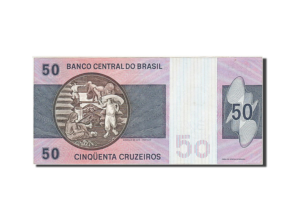 Geldschein, Brasilien, 50 Cruzeiros, 1970, 1974, KM:194b, SS+