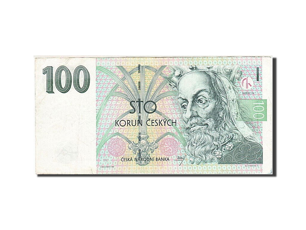Czech Republic, 100 Korun, 1997-1999, KM:18, 1997, VF(30-35)
