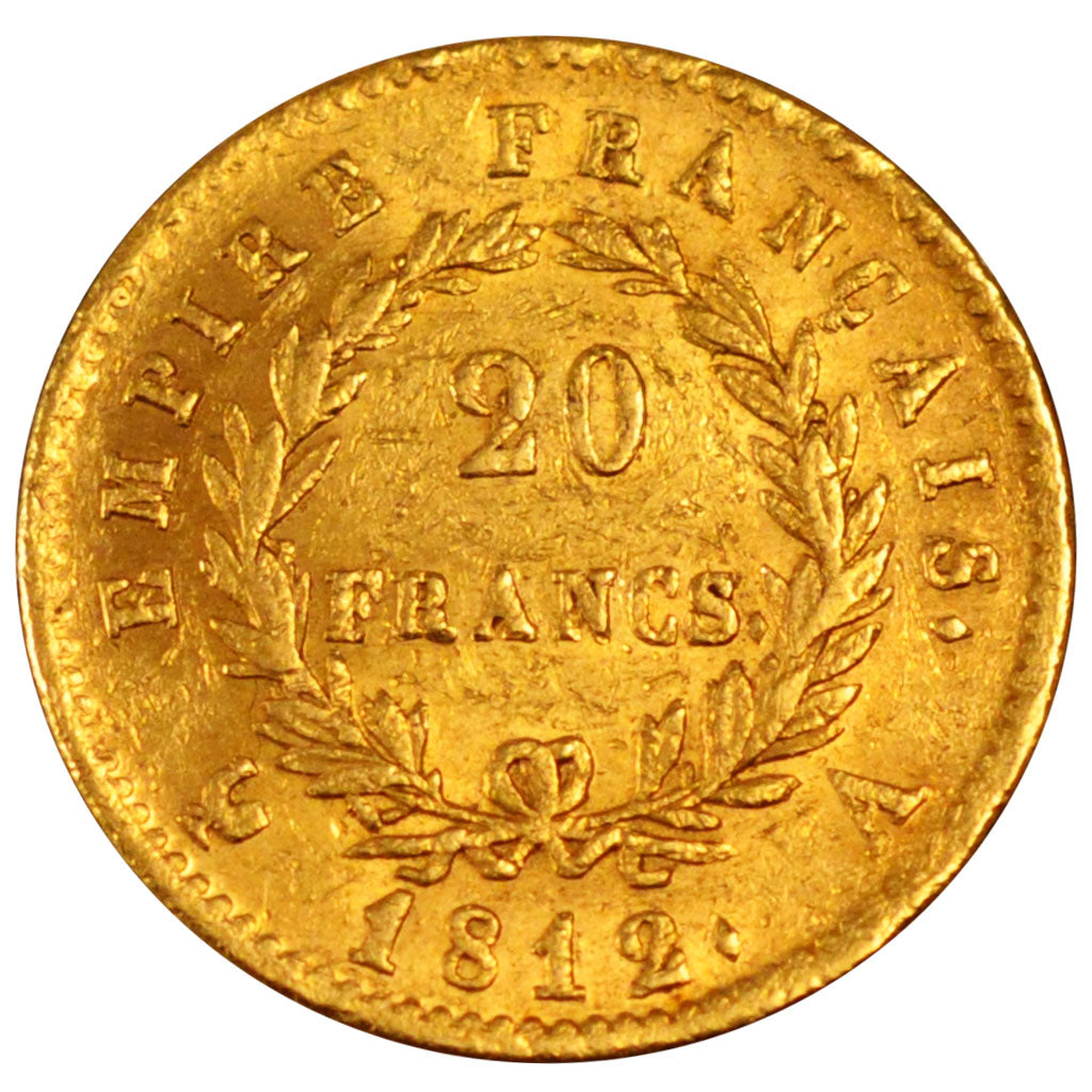 Premier Empire, 20 Francs or au revers Empire