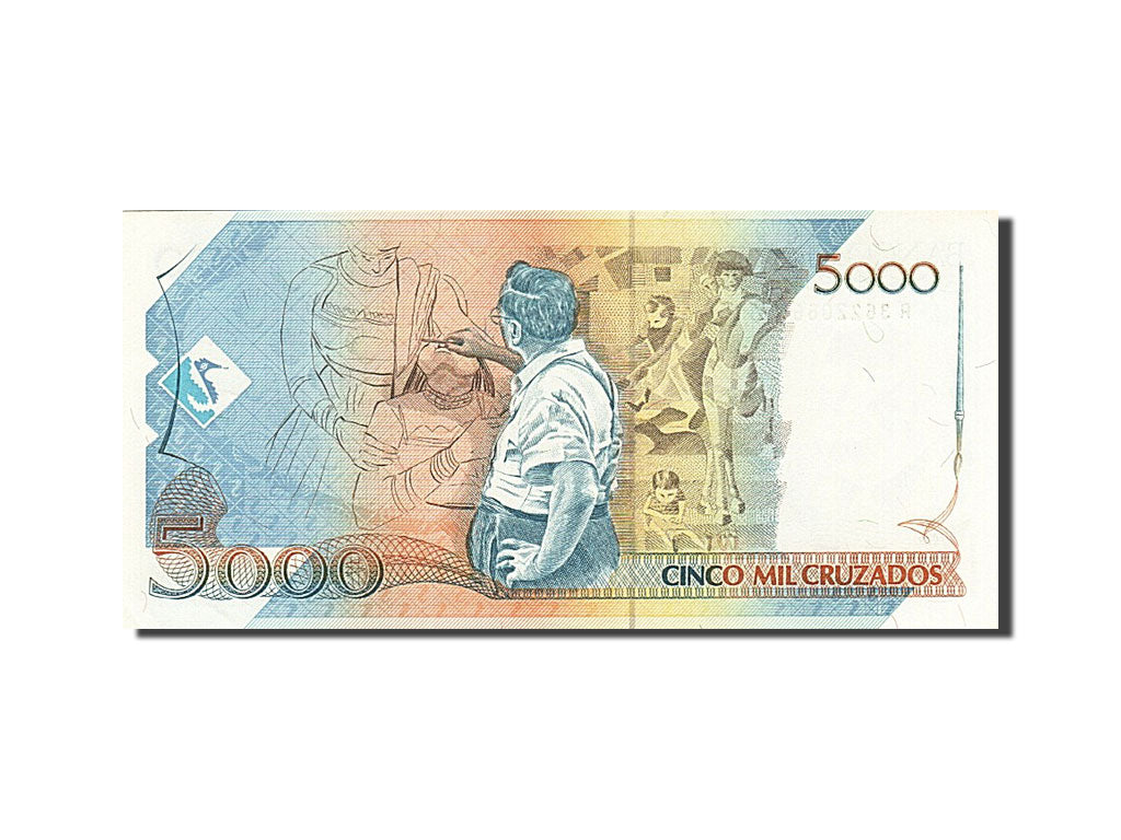 Brazil, 5 Cruzados Novos on 5000 Cruzados, 1989, KM:217b, 1989, UNC(63)