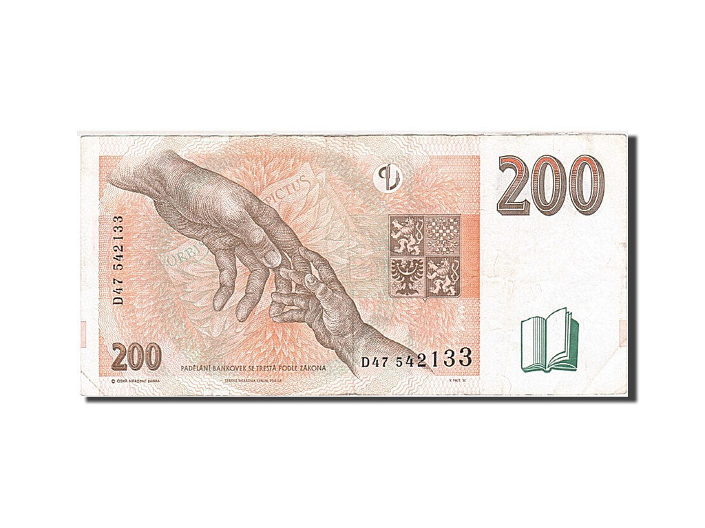 Czech Republic, 200 Korun, 1997-1999, KM:19, 1998, EF(40-45)