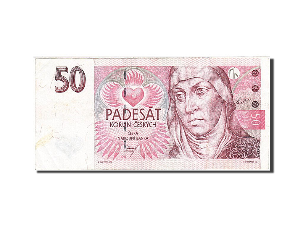 Czech Republic, 50 Korun, 1994-1996, KM:17, 1997, VF(30-35)