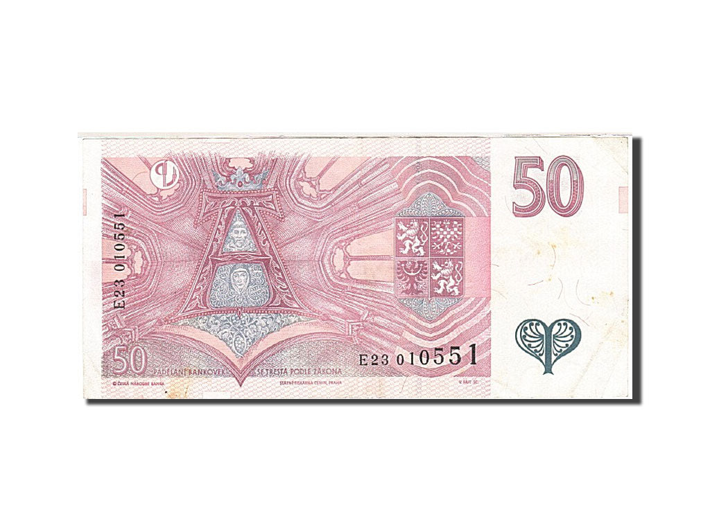 Czech Republic, 50 Korun, 1994-1996, KM:17, 1997, VF(30-35)
