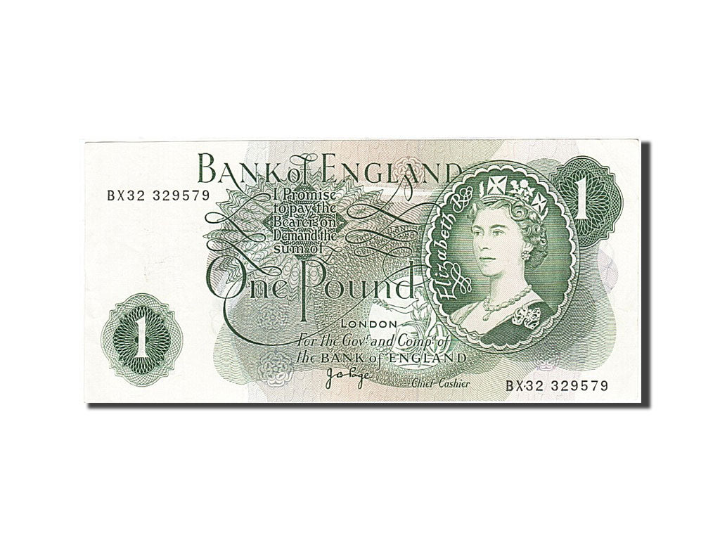 Banconote, Gran Bretagna, 1 Pound, 1960-1964, KM:374g, 1970-1977, SPL-