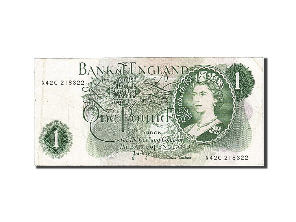 Great Britain, 1 Pound, 1960-1964, KM:374g, 1970-1977, EF(40-45)