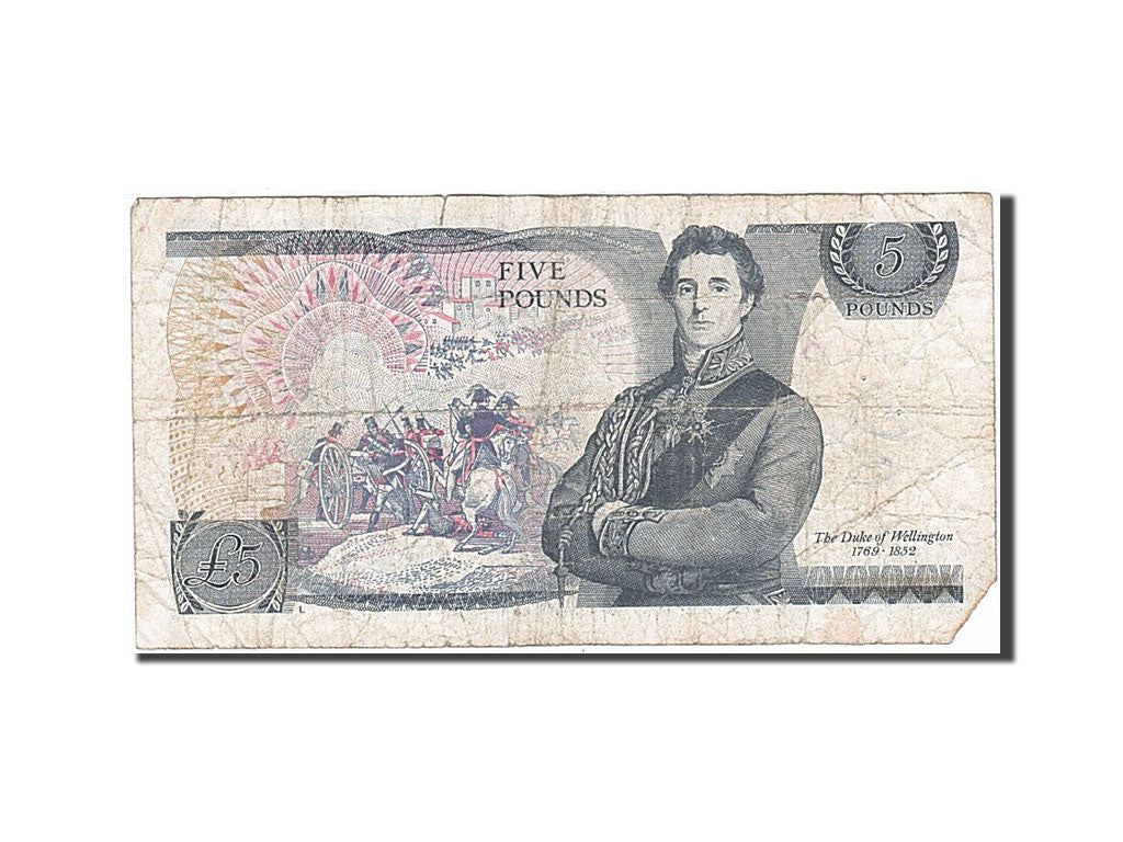 Great Britain, 5 Pounds, 1971-1982, KM:378f, 1988-1991, VG(8-10)