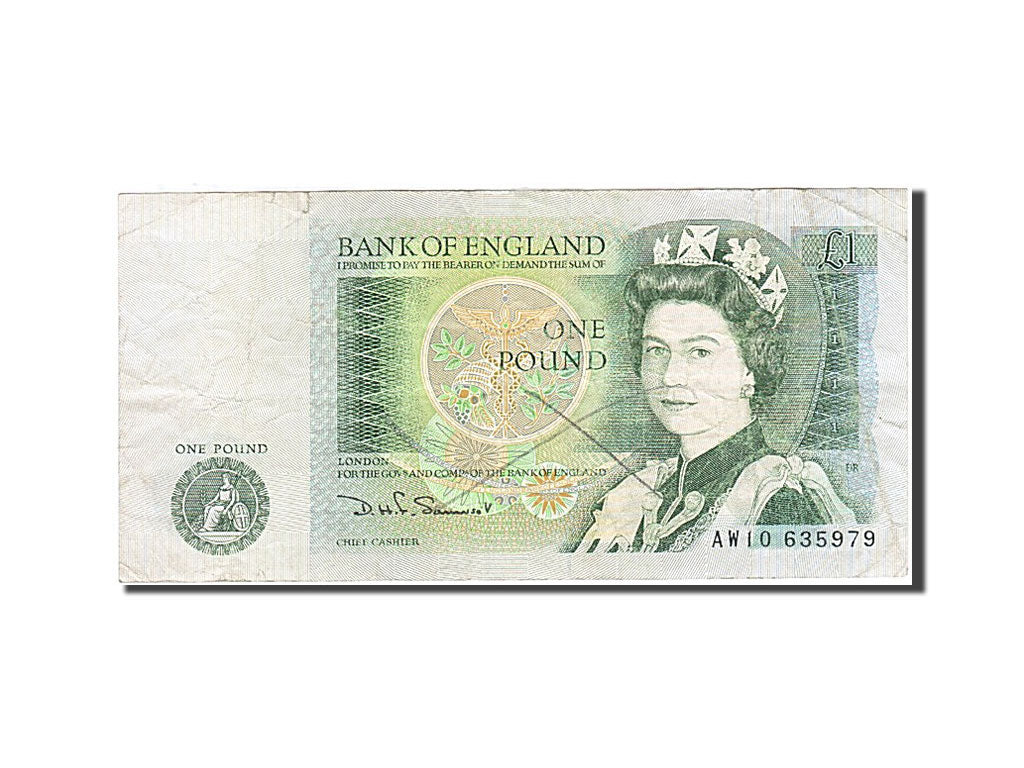 Billet, Grande-Bretagne, 1 Pound, 1971-1982, 1981-1984, KM:377b, B+