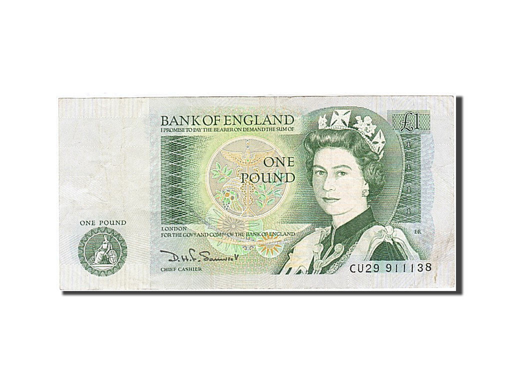 Great Britain, 1 Pound, 1971-1982, KM:377b, 1981-1984, EF(40-45)