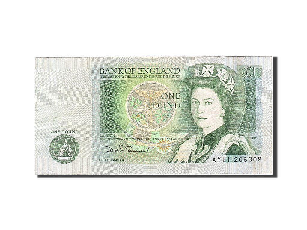 Banknote, Great Britain, 1 Pound, 1971-1982, 1981-1984, KM:377b, VF(20-25)