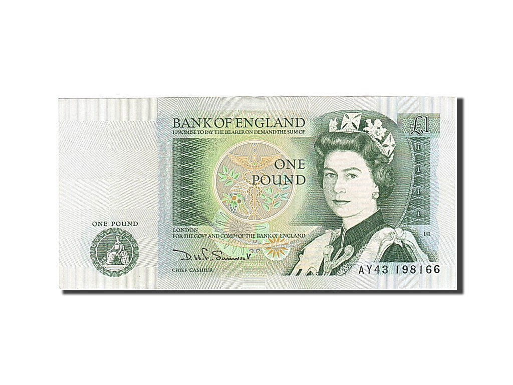 Banknote, Great Britain, 1 Pound, 1971-1982, 1981-1984, KM:377b, AU(55-58)