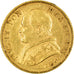 STATI ITALIANI, PAPAL STATES, Pius IX, 20 Lire, 1866, Roma, BB+, Oro, KM:1382.2
