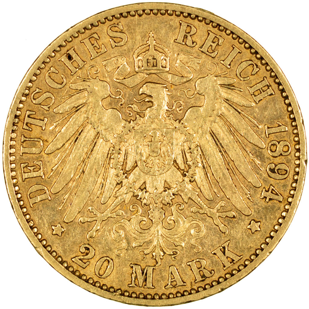 Allemagne, Saxe, Albert, 20 Mark
