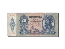 Billet, Hongrie, 20 Pengö, 1940-1945, 1941-01-15, KM:109, B+