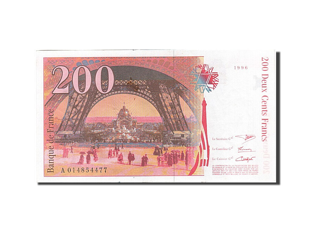 France, 200 Francs, 1995, 1996, KM:159a, SUP+, Fayette:75.2