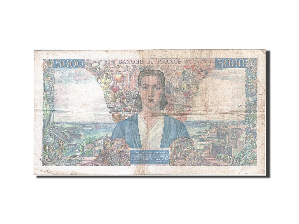 Banknote, France, 5000 Francs, 1942, 1945-09-20, EF(40-45), Fayette:47.44