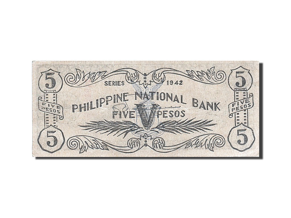 Banknote, Philippines, 5 Pesos, 1942, 1942, KM:S325, AU(55-58)