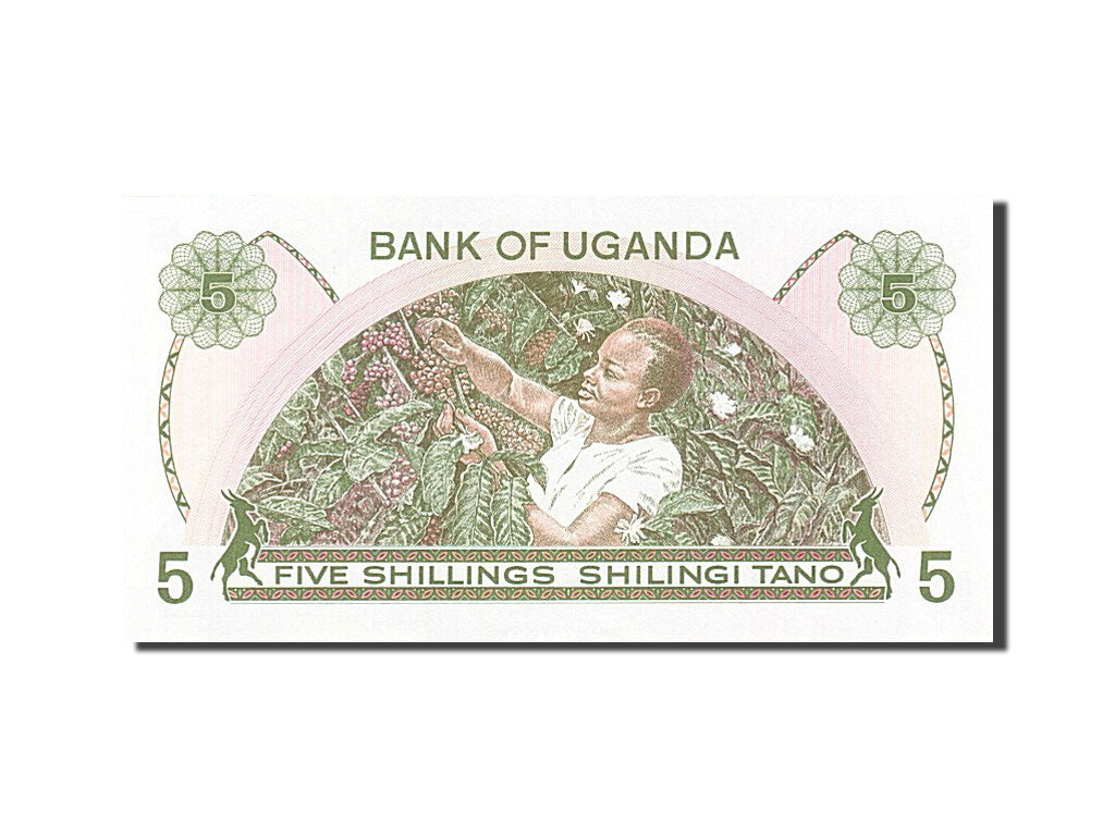 Uganda, 5 Shillings, 1979, KM:10, Undated (1979), UNC(65-70)