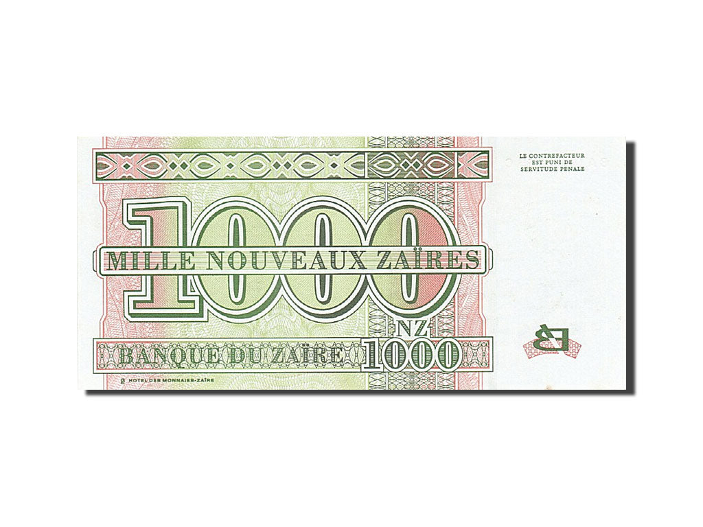 Banknote, Zaire, 1000 Nouveaux Zaïres, 1994-1996, 1995-01-30, KM:66a, UNC(63)