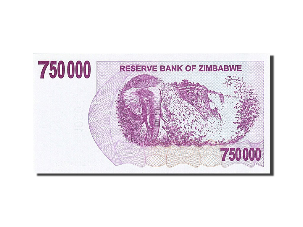 Banknote, Zimbabwe, 750,000 Dollars, 2006-2008, 2007-12-31, KM:52, UNC(65-70)