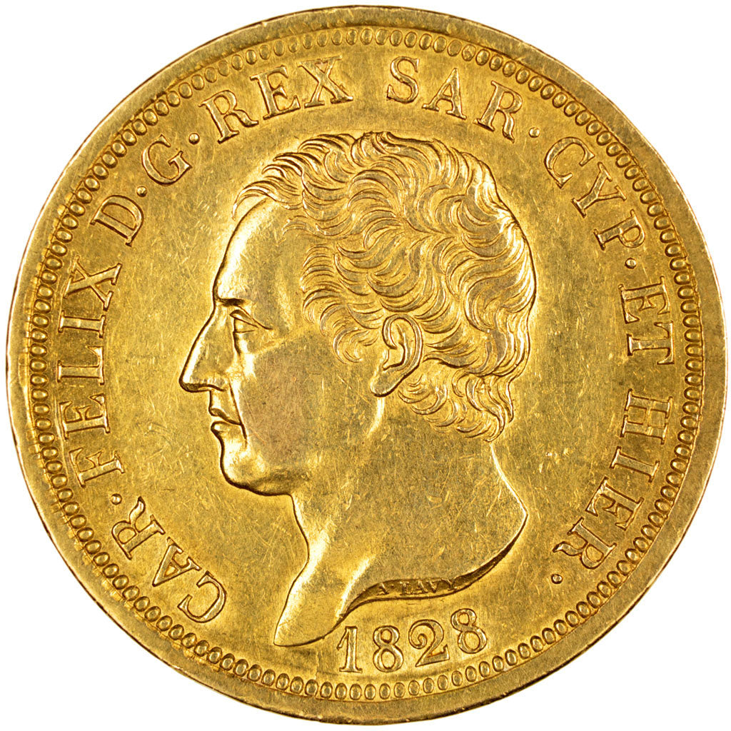 Italy, 80 Lires, 1828, KM #C108.1, AU(55-58), Gold, 25.86