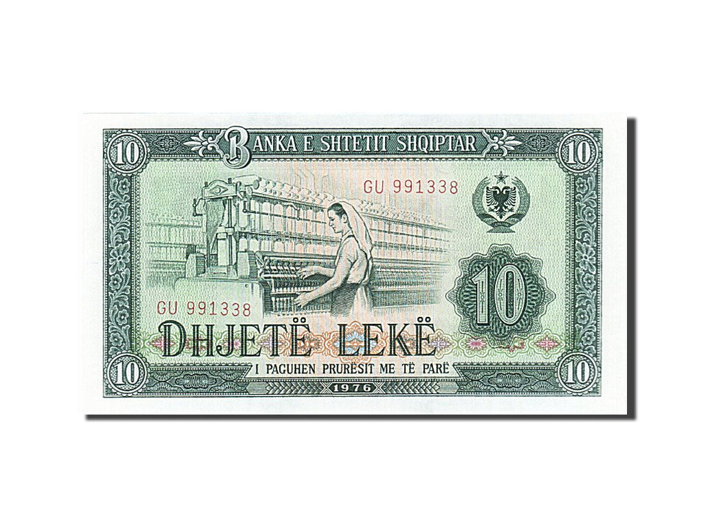 Banknote, Albania, 10 Lekë, 1976, 1976, KM:43a, UNC(65-70)