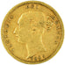 GREAT BRITAIN, 1/2 Sovereign, 1883, KM #735.1, EF(40-45), Gold, 3.90
