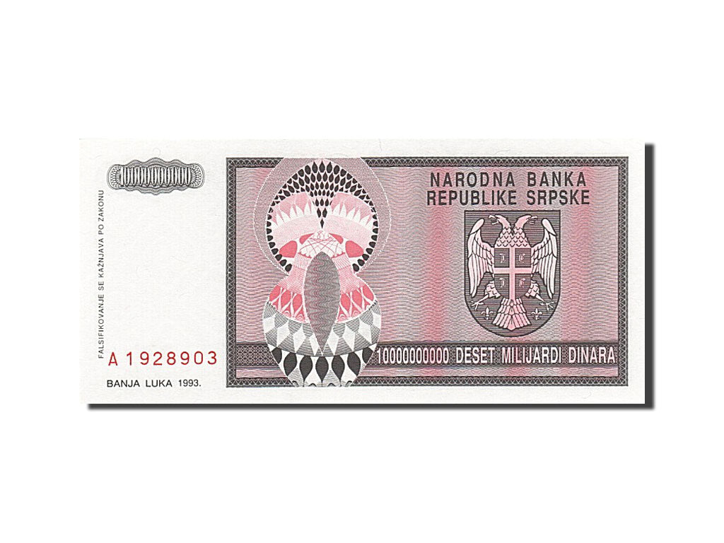 Banknote, Bosnia - Herzegovina, 10 Million Dinara, 1992-1993, 1993, KM:144a