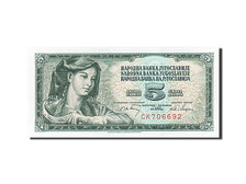 Banknote, Yugoslavia, 5 Dinara, 1968-1970, 1968-05-01, KM:81b, UNC(65-70)