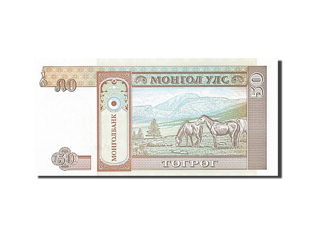 Banknote, Mongolia, 50 Tugrik, 1993-1995, Undated (1993), KM:56, UNC(65-70)
