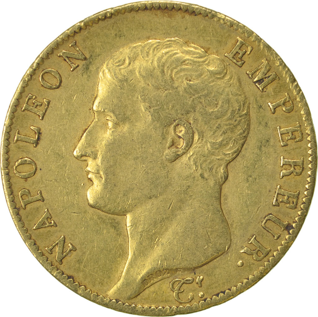 FRANCE, 40 Francs, 1804, Paris, EF(40-45), Gold, Gadoury #1081, 12.90