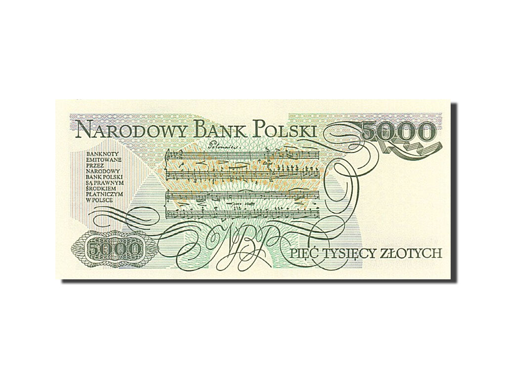 Poland, 5000 Zlotych, 1982, KM:150c, 1988-12-01, UNC(65-70)