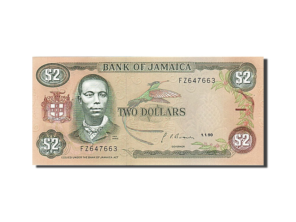 Banknote, Jamaica, 2 Dollars, 1985, 1990-01-01, KM:69d, UNC(65-70)