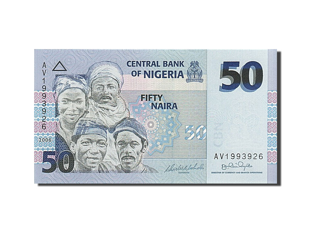 Nigeria, 50 Naira, 2005-2006, KM:35a, 2006, UNC(65-70)