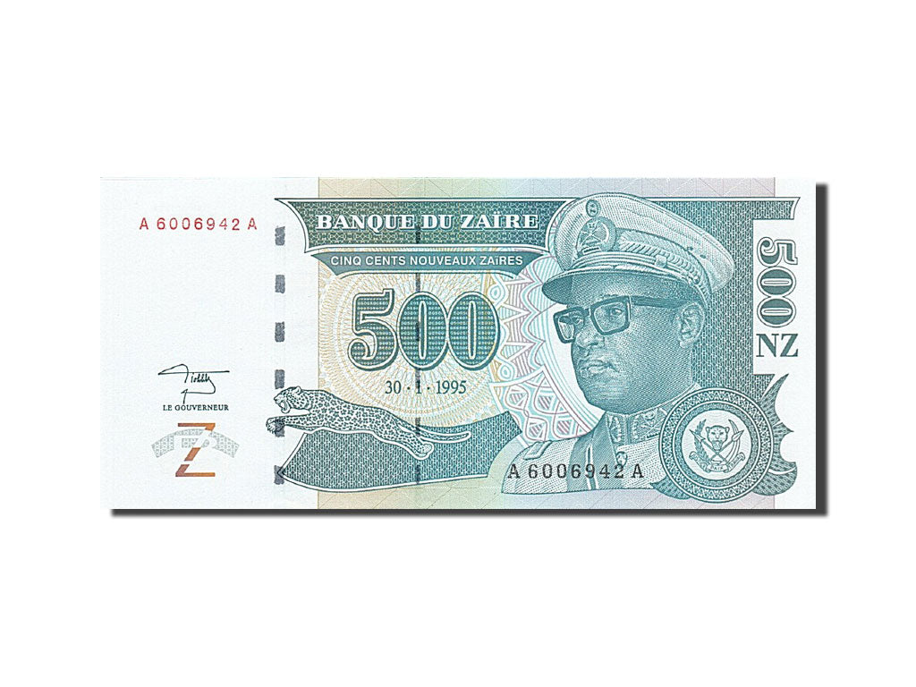 Banknote, Zaire, 500 Nouveaux Zaïres, 1994-1996, 1995-01-30, KM:65a, UNC(65-70)