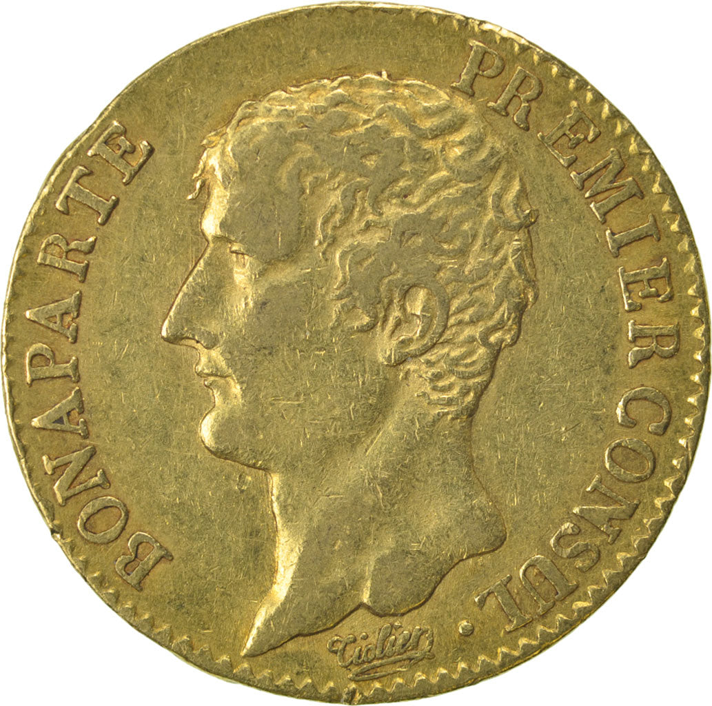 FRANCE, Napoléon I, 20 Francs, 1803, Paris, KM #651, EF(40-45), Gold, Gadoury #.