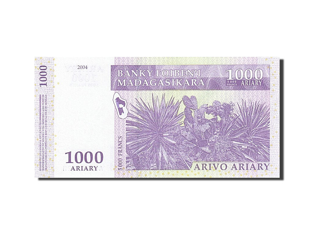 Geldschein, Madagascar, 1000 Ariary, 2004-2006, 2004, KM:89a, UNZ