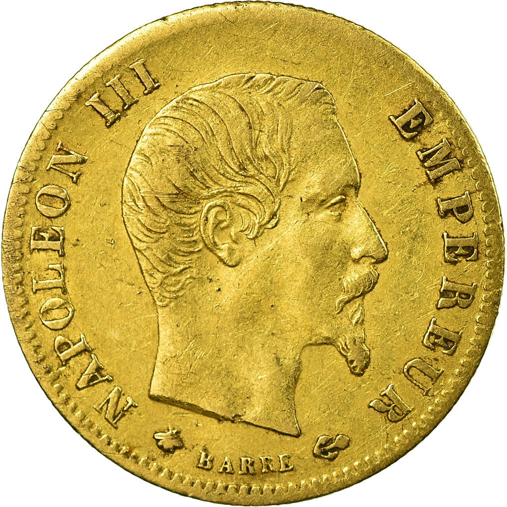 Moneda, Francia, Napoleon III, Napoléon III, 5 Francs, 1859, Strasbourg, MBC+