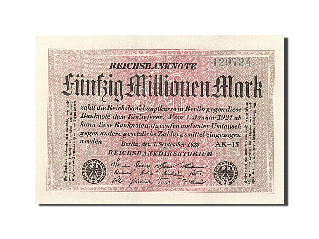 Banknote, Germany, 50 Millionen Mark, 1923, 1923-09-01, KM:109b, UNC(63)
