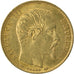 FRANCE, Napoléon III, 5 Francs, 1855, Paris, KM #783, AU(55-58), Gold, 14.4, G..